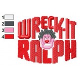 Wreck It Ralph Logo Embroidery Design
